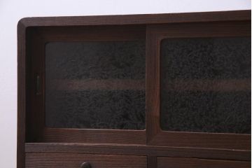 レトロ家具　和製アンティーク　リメイク　桐材　レトロな雰囲気満載のローボード(戸棚)(1)