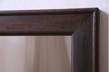 アンティーク雑貨　和製アンティーク　ナラ材　シンプルでクラシカルなミラー(鏡)
