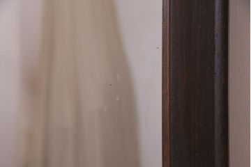 アンティーク雑貨　和製アンティーク　ナラ材　シンプルでクラシカルなミラー(鏡)