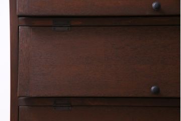 アンティーク家具　リメイク品　明治期　古材が味わい深いパタパタ扉の脚付き収納棚(戸棚、下駄箱、キャビネット)