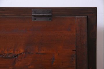 ラフジュ工房オリジナル　鉄脚がおしゃれなパタパタ収納棚(4段タイプ)(キャビネット、靴箱、収納棚)
