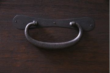 アンティーク家具　和製アンティーク　桐材　シンプルな丸金具のリメイク箪笥ローボード(チェスト、引き出し、和タンス、桐箪笥、桐たんす)