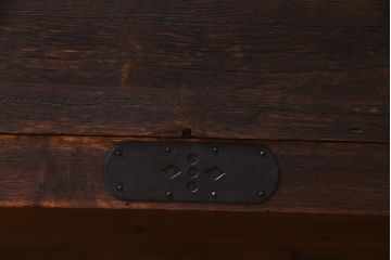 アンティーク家具　和製アンティーク　桐材　シンプルな丸金具のリメイク箪笥ローボード(チェスト、引き出し、和タンス、桐箪笥、桐たんす)