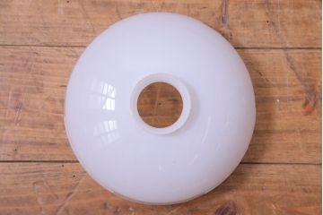 和製アンティーク　戦前　ガラスの模様が珍しい外切子電笠(天井照明、ペンダントライト)