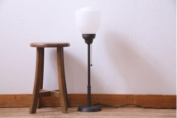 和製アンティーク　銅製支柱のシンプルなスタンドライト(照明)