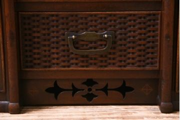 アンティーク家具　和製アンティーク　上手物!凝った意匠が空間を彩る華やかな鏡台