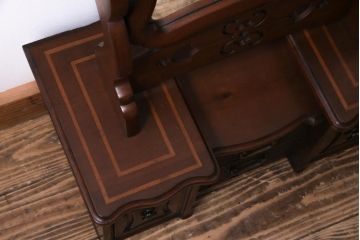 アンティーク家具　和製アンティーク　上手物!凝った意匠が空間を彩る華やかな鏡台
