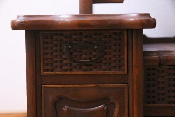 アンティーク家具　和製アンティーク　上手物!凝った意匠が空間を彩る華やかな鏡台