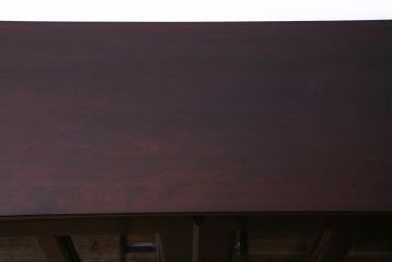 中古　松本民芸家具　洋の雰囲気を感じるA型面取書棚(ブックケース、本箱、キャビネット)(定価約44万7000円)(1)