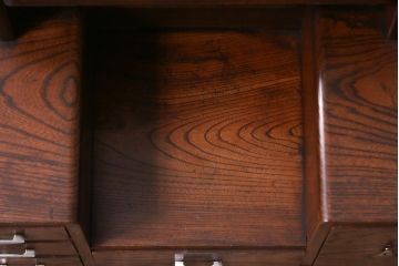 アンティーク雑貨　和製アンティーク　指物家具　ケヤキ材　上品な佇まいの鏡台(鏡、ドレッサー)
