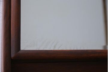 アンティーク雑貨　和製アンティーク　指物家具　ケヤキ材　上品な佇まいの鏡台(鏡、ドレッサー)