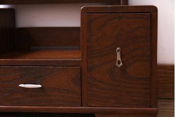アンティーク雑貨　和製アンティーク　指物家具　ケヤキ材　上品な佇まいの鏡台(鏡、ドレッサー)