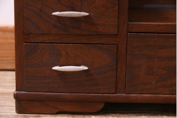 アンティーク雑貨　和製アンティーク　指物家具　ケヤキ材　上品な佇まいの鏡台(鏡、ドレッサー)
