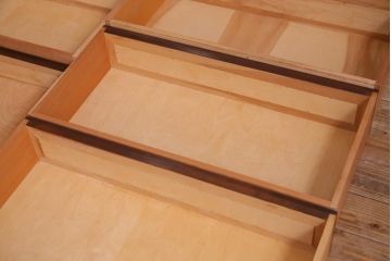 中古　松本民芸家具　503型　直線のデザインが目を引くチェスト(引き出し、衣装箪笥、整理箪笥)(定価約28万円)