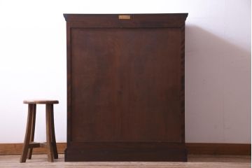 中古　松本民芸家具　503型　直線のデザインが目を引くチェスト(引き出し、衣装箪笥、整理箪笥)(定価約28万円)