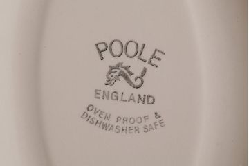イギリスビンテージ　Poole Pottery(プール・ポタリー)　ビンテージカラーが素敵なオーバルプレート・小