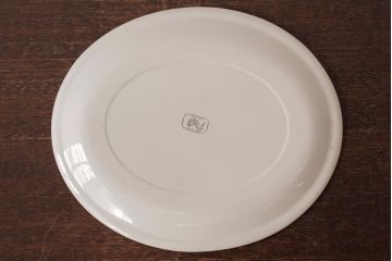 イギリスビンテージ　Poole Pottery(プール・ポタリー)　Chestnut　オーバルプレート・大