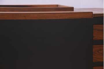 アンティーク雑貨　和製アンティーク　大正昭和期　ケヤキ材　ペイントカラーと木色のコントラストが格好いい長火鉢