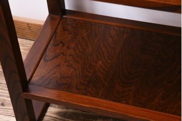 アンティーク家具　昭和期　ケヤキ材　迫力のある杢目が魅力的な朝鮮棚(飾り棚)
