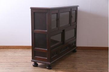 中古　ビンテージ　松本民芸家具　C型サイドボード(食器棚、キャビネット、収納棚、ヴィンテージ)(定価約70万円)(1)