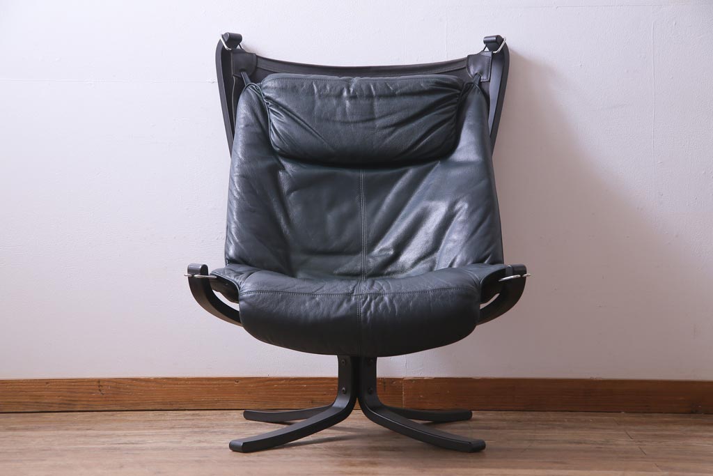 ファルコンチェア（バットネ社）パーソナルチェア＊北欧アンティーク美品 公式】アンティーク家具ラフジュ工房商品詳細ページ中古 北欧 本革製