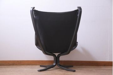 中古　北欧　本革製　ビンテージスタイルにぴったりなvatne社製のファルコンチェア(パーソナルチェア)