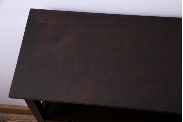 中古　北海道民芸家具　側面の格子がお洒落な本棚(飾り棚、陳列棚)