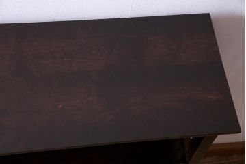 中古　北海道民芸家具　側面の格子がお洒落な本棚(飾り棚、陳列棚)