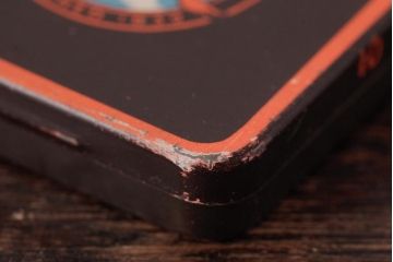 アンティーク雑貨　イギリスビンテージ　Manikin Cigars　シンプルで格好良いティン缶(シガレットケース、タバコ缶)