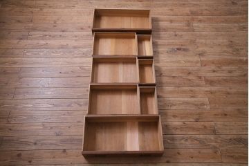 アンティーク家具　和製アンティーク　三方タモ玉杢材　真鍮金具　上質な作りの小箪笥(引き出し、和タンス)