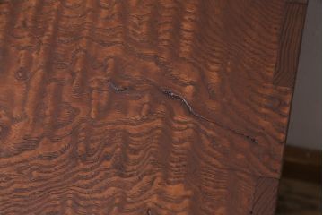 アンティーク家具　和製アンティーク　三方タモ玉杢材　真鍮金具　上質な作りの小箪笥(引き出し、和タンス)