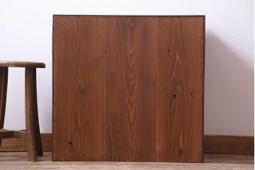 アンティーク家具　和製アンティーク　三方タモ玉杢材　真鍮金具　上質な作りの小箪笥(引き出し、和タンス)