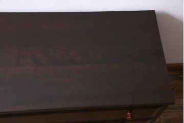 当店リメイク　松本民芸家具　シンプルでシックなローボード(ローチェスト、引き出し)