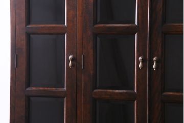 中古　九州民芸家具　上品さと高級感あふれる佇まいが魅力の食器棚(定価約80万円)(収納棚、カップボード)