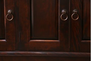 中古　九州民芸家具　上品さと高級感あふれる佇まいが魅力の食器棚(定価約80万円)(収納棚、カップボード)