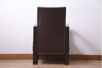 レトロ家具　ビンテージ　レトロな味わいを醸し出すアームソファ(1人掛けソファ)(1)