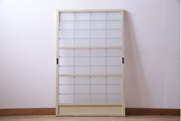 ペイント建具　温もり溢れるモカベージュのガラス戸1枚(引き戸、窓、建具)