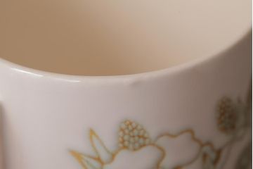 イギリスビンテージ　Hornsea(ホーンジー)　FLEUR(フルール)　淡い色合いが優しげなカップ&ソーサー2客セット(コーヒーカップ)(1)