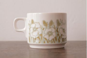 イギリスビンテージ　Hornsea(ホーンジー)　FLEUR(フルール)　カップ&ソーサー2客セット(コーヒーカップ)