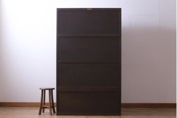 中古　松本民芸家具　しっとりと落ち着いた雰囲気が魅力的なワードローブ(チェスト、衣装箪笥)(定価約47万円)