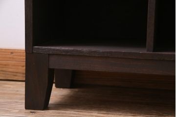 アンティーク家具　和製アンティーク　学校ロッカーをリメイクした脚付きマス目棚(ロッカー、収納棚、下駄箱、本棚)