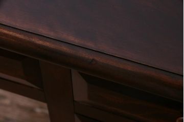 ビンテージ　松本民芸家具　T型　クラシカルなデザインがシック雰囲気漂う片袖机(デスク、在宅ワーク、在宅用作業台)(定価約37万円)