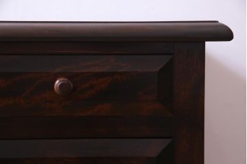 ビンテージ　松本民芸家具　T型　クラシカルなデザインがシック雰囲気漂う片袖机(デスク、在宅ワーク、在宅用作業台)(定価約37万円)