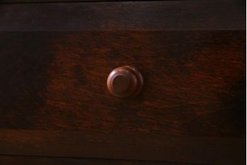 ビンテージ　松本民芸家具　T型　クラシカルなデザインがシック雰囲気漂う片袖机(デスク、在宅ワーク、在宅用作業台)(定価約37万円)