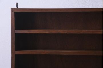 アンティーク家具　和製アンティーク　古材を使用したスリムなウォールラック(壁掛け飾り棚)