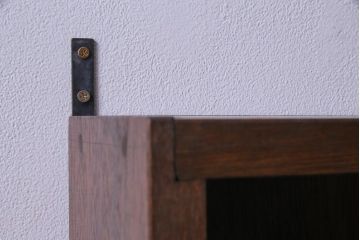 アンティーク家具　和製アンティーク　古材を使用したスリムなウォールラック(壁掛け飾り棚)