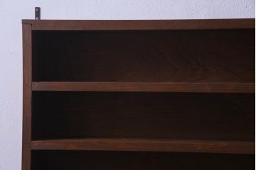 アンティーク家具　和製アンティーク　古材を使用したスリムなウォールラック(壁掛け飾り棚)(1)