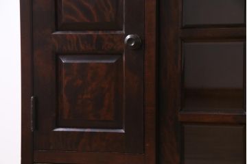 中古　北海道民芸家具　HM135　扉の面取りデザインが美しいサイドボード(リビングボード、キャビネット)(定価約38万円)(2)