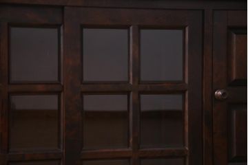 中古　北海道民芸家具　HM135　扉の面取りデザインが美しいサイドボード(リビングボード、キャビネット)(定価約38万円)(2)