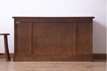 中古　北海道民芸家具　HM135　扉の面取りデザインが美しいサイドボード(リビングボード、キャビネット)(定価約38万円)(2)
